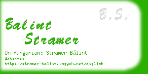 balint stramer business card