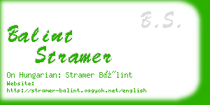 balint stramer business card